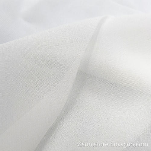 100% Polyester White Chiffon Kleiderstoffe